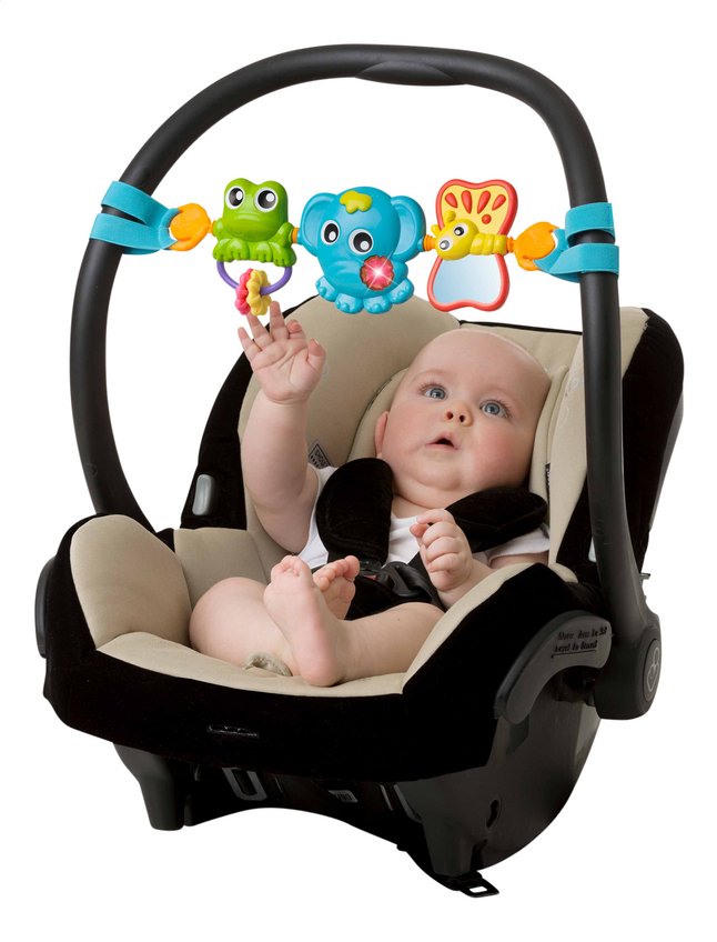 Playgro Trapeze Travel Trio Musical Pram Tie