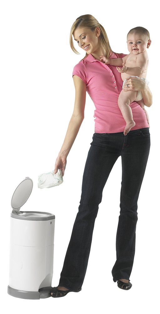 Korbell Poubelle à langes blanc