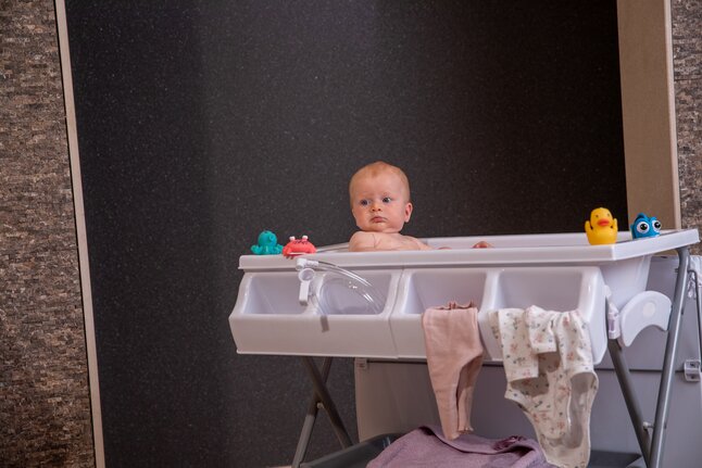 Bo Jungle Table à langer Pensylvania gris