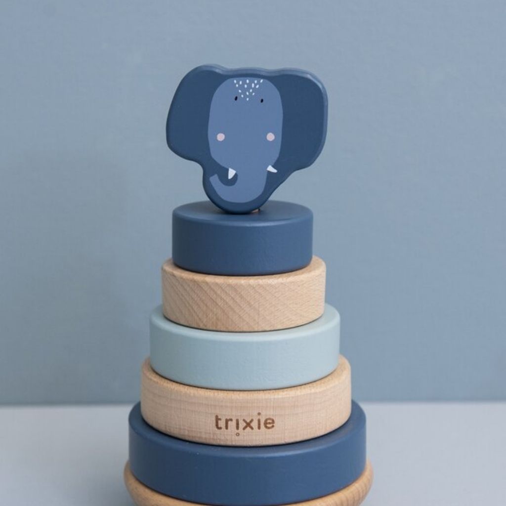 Trixie Pyramide à empiler en bois Animals Mrs.Elephant