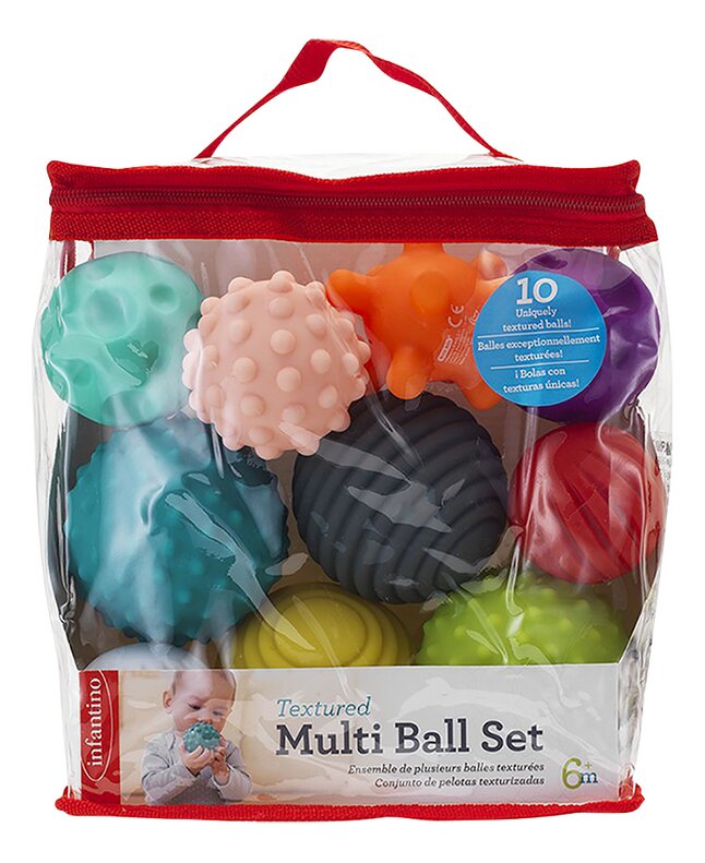 Infantino Set de jeu Go Gaga Textured Multi Ball Set - 10 pièces