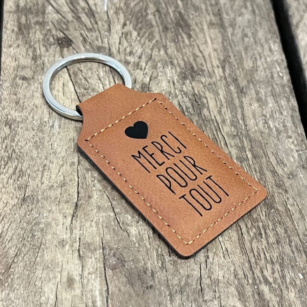 Dotti Sleutelhanger Leather Merci pour tout