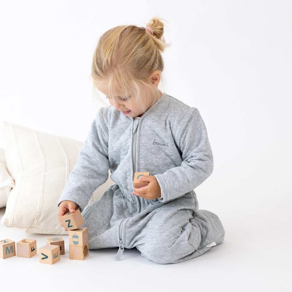 Bemini Sac de couchage mi-saison Magic Bag Pady Quilted Jersey gris 85 cm