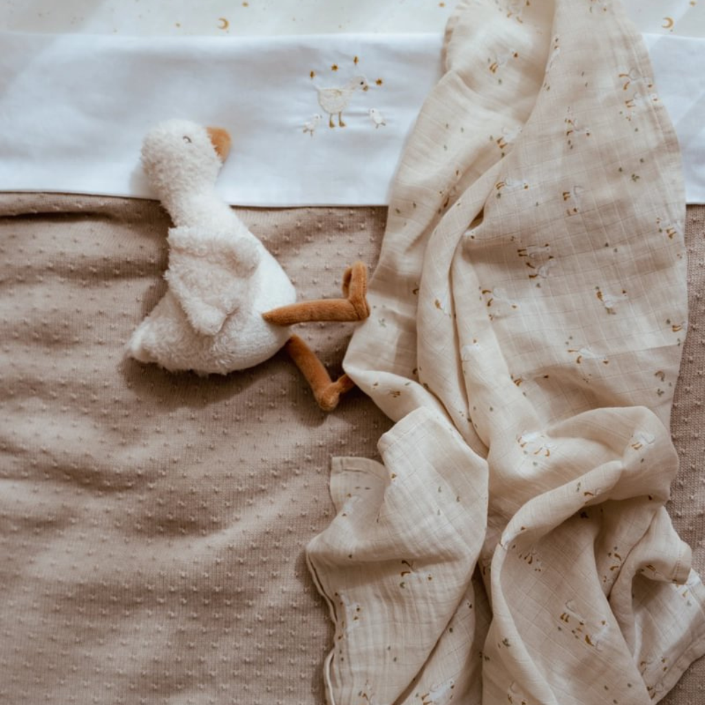 Little Dutch Drap-housse pour berceau Moon & Stars blanc