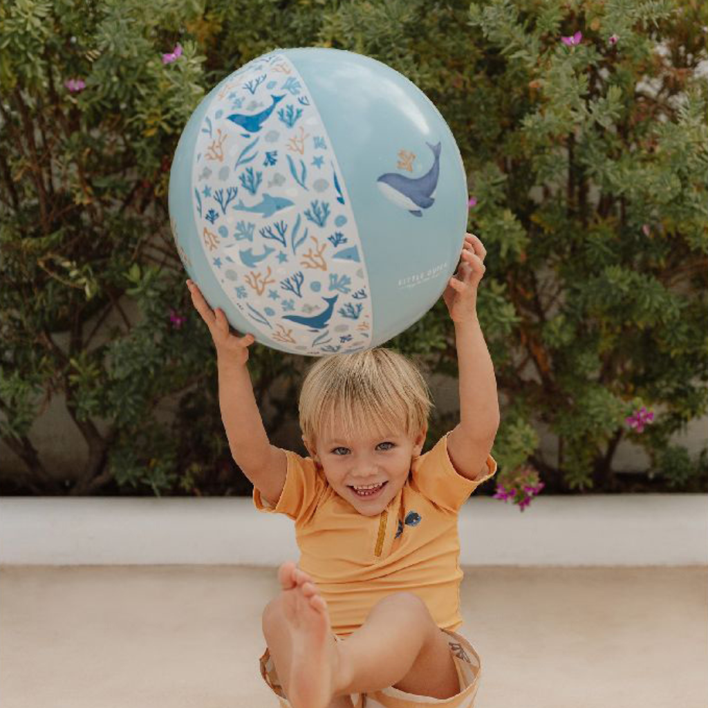 Little Dutch Ballon de plage Ocean Dreams Bleu 35 cm