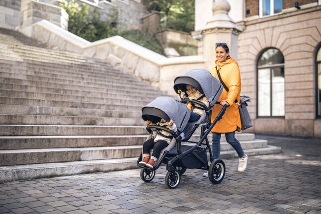 Thule 3-in-1 Wandelwagen Sleek Grey Melange On Black