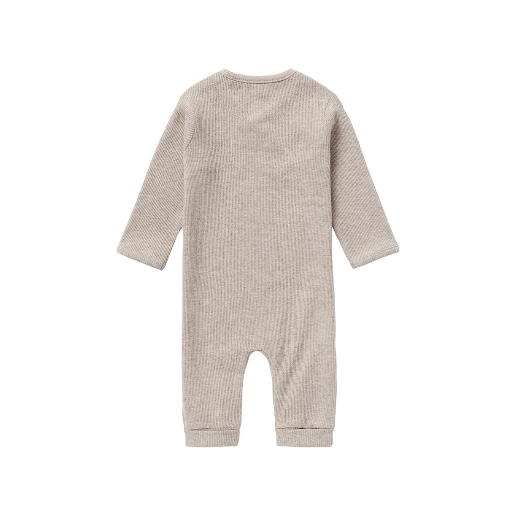 Noppies Pyjama Rib Nevis overslag Taupe melange maat 44