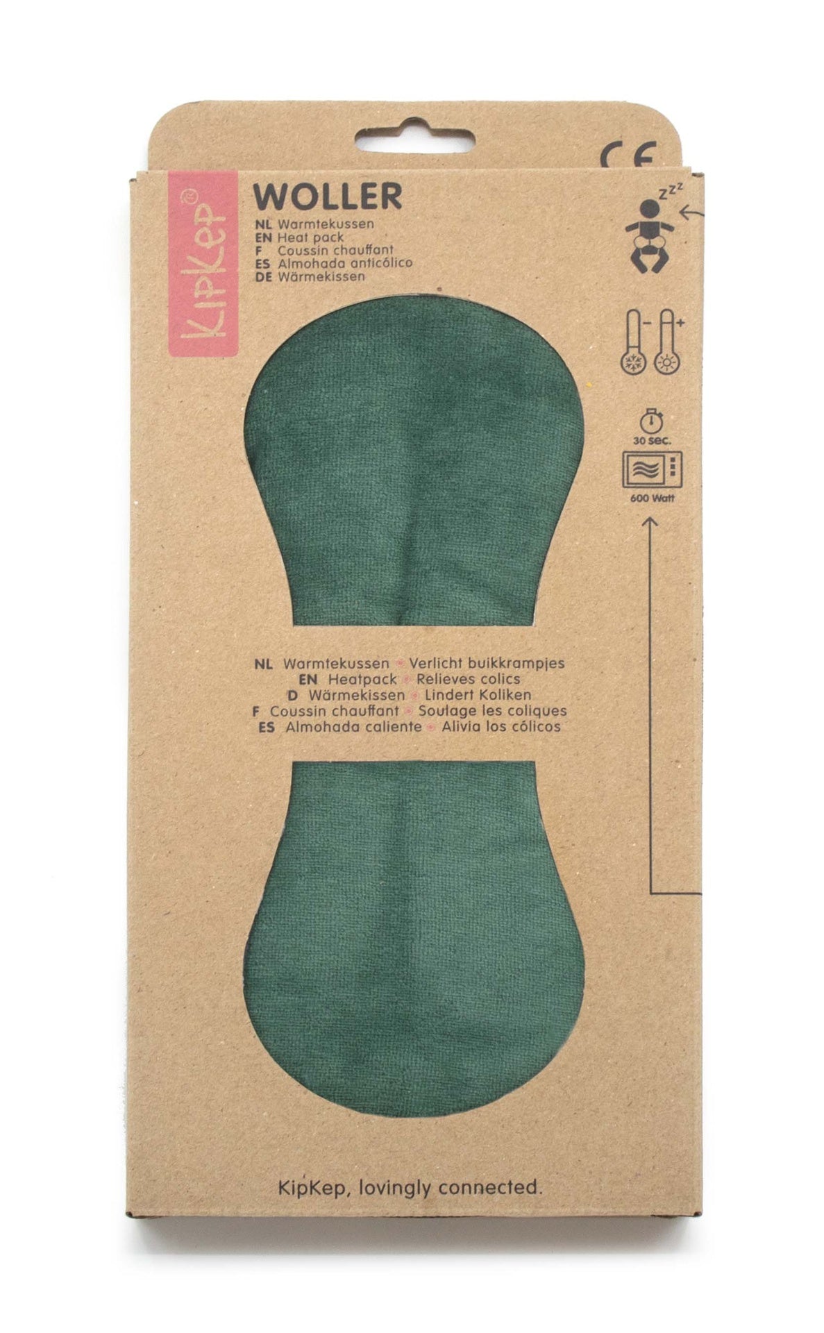 KipKep Warmtekussen Woller calming green