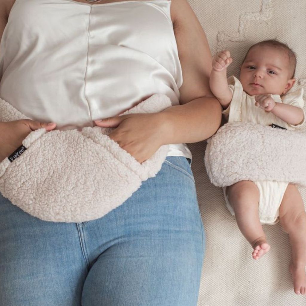 KipKep Ensemble de coussin chauffant Mama Lexie & Mini Woller Teddy Dusty Clay