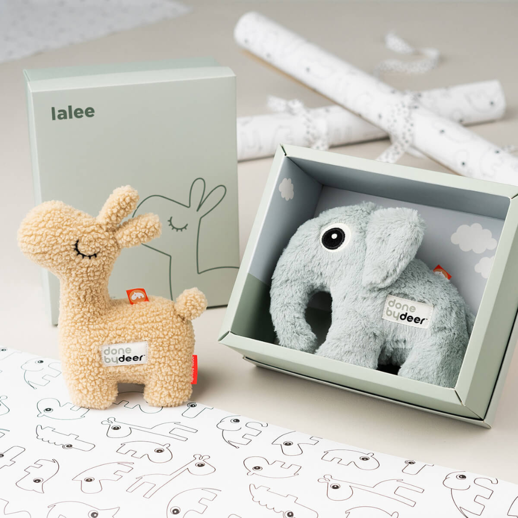Done by Deer Coffret cadeau peluche Elphee Blue