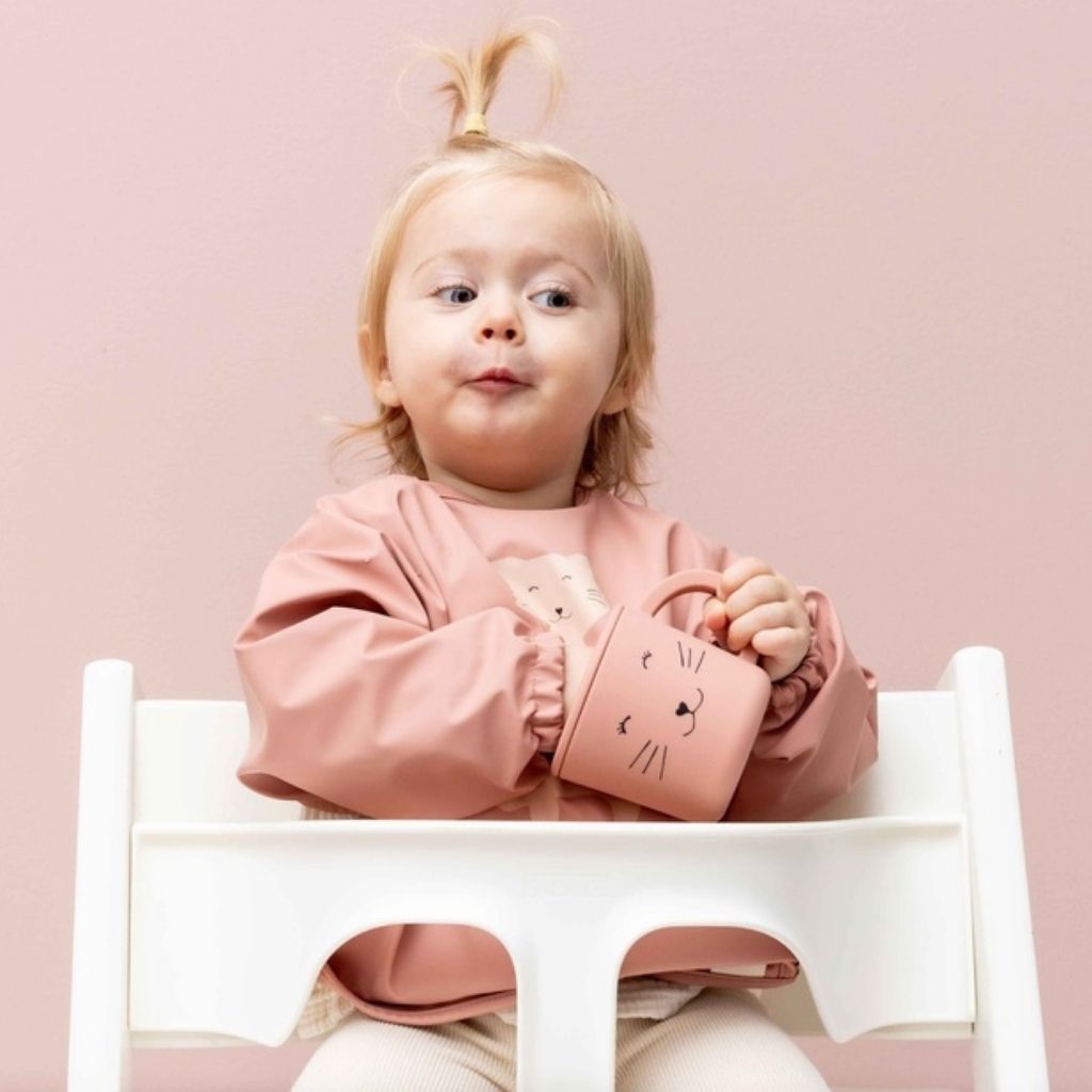 Trixie Bavoir à manches Mrs. Cat rose