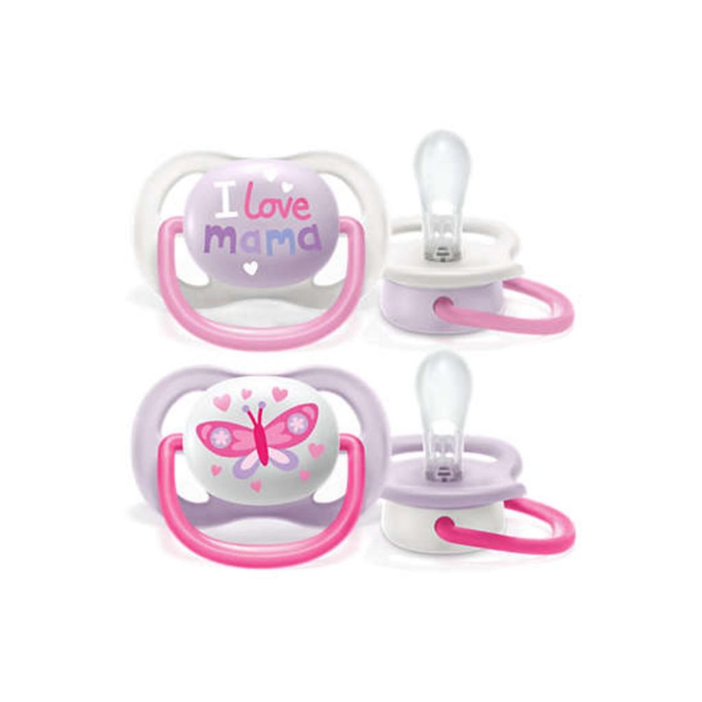 Philips AVENT Fopspeen 0 - 6 maanden Ultra Air Happy Range Girl - 2 stuks