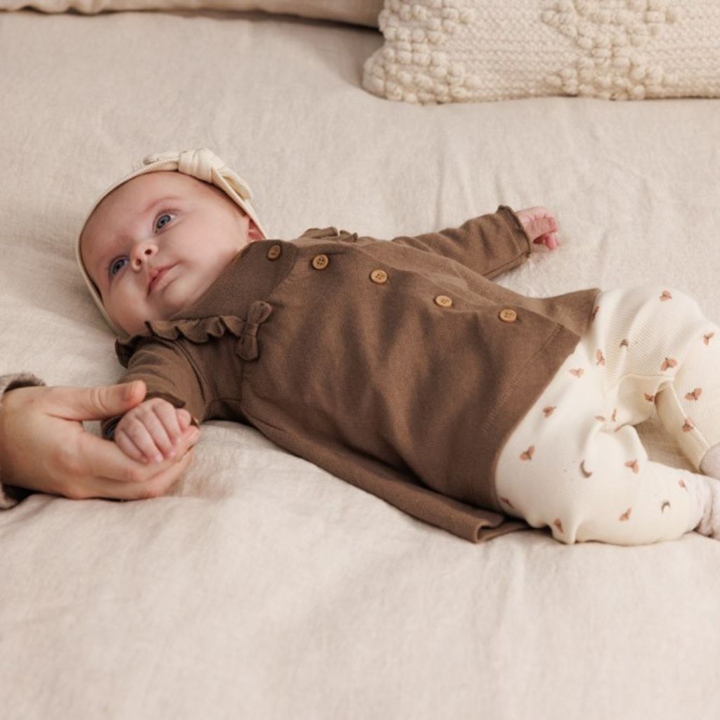 Feetje Jurk ruches Dancing In The Moonlight Brown