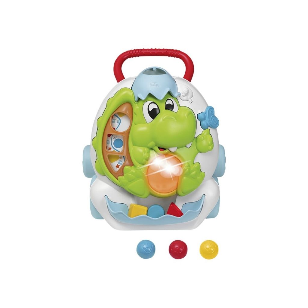 Chicco Porteur-pousseur 2 en 1 Dino Multicolor