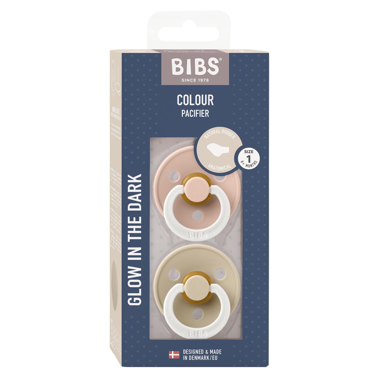 Bibs Sucette 0 - 6 mois Vanilla/Blush - 2 pièces