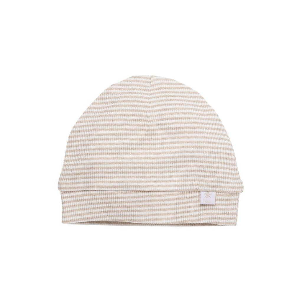 B*E*S*S Bonnet Pinstripe Sand de 1 mois à 6 mois
