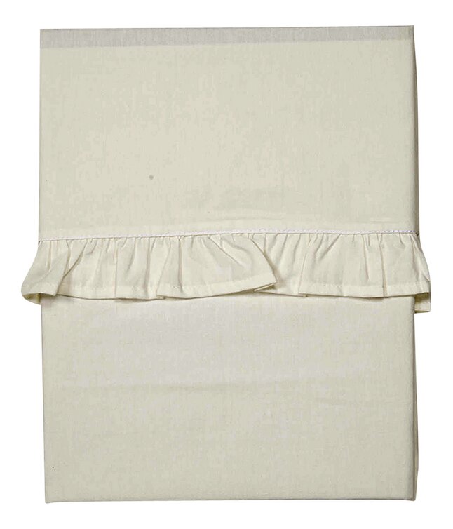 Koeka Laken voor wieg of park Ruffle Warm White