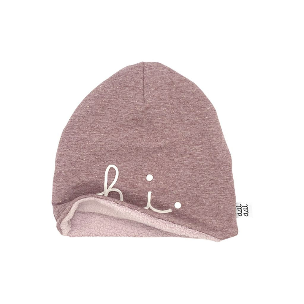 Aai Aai Bonnet Hiver beanie Hi rose de 1 à 3 ans