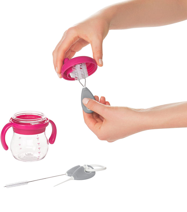 OXO Tot Set de goupillons pour gobelets avec paille et à bec Grey
