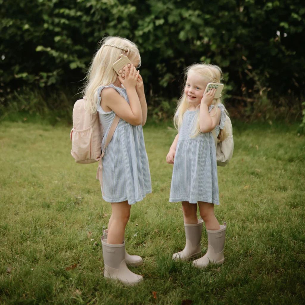 Mushie Jouet de dentition Téléphone Cambridge Blue