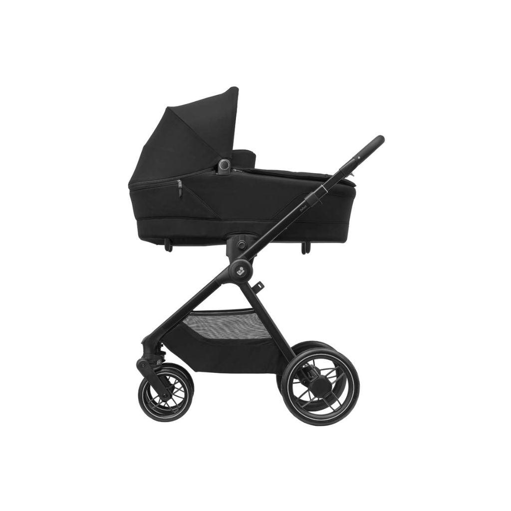 Maxi-Cosi Kinderwagen 5-in-1 Oxford Twillic Black + Sense draagmand + adapter + autostoel Pebble 360 pro 2 + basis Familyfix 360 Pro