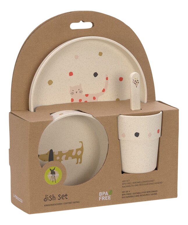 Lässig Set repas 4 pièces Little Mateys Spicy Orange