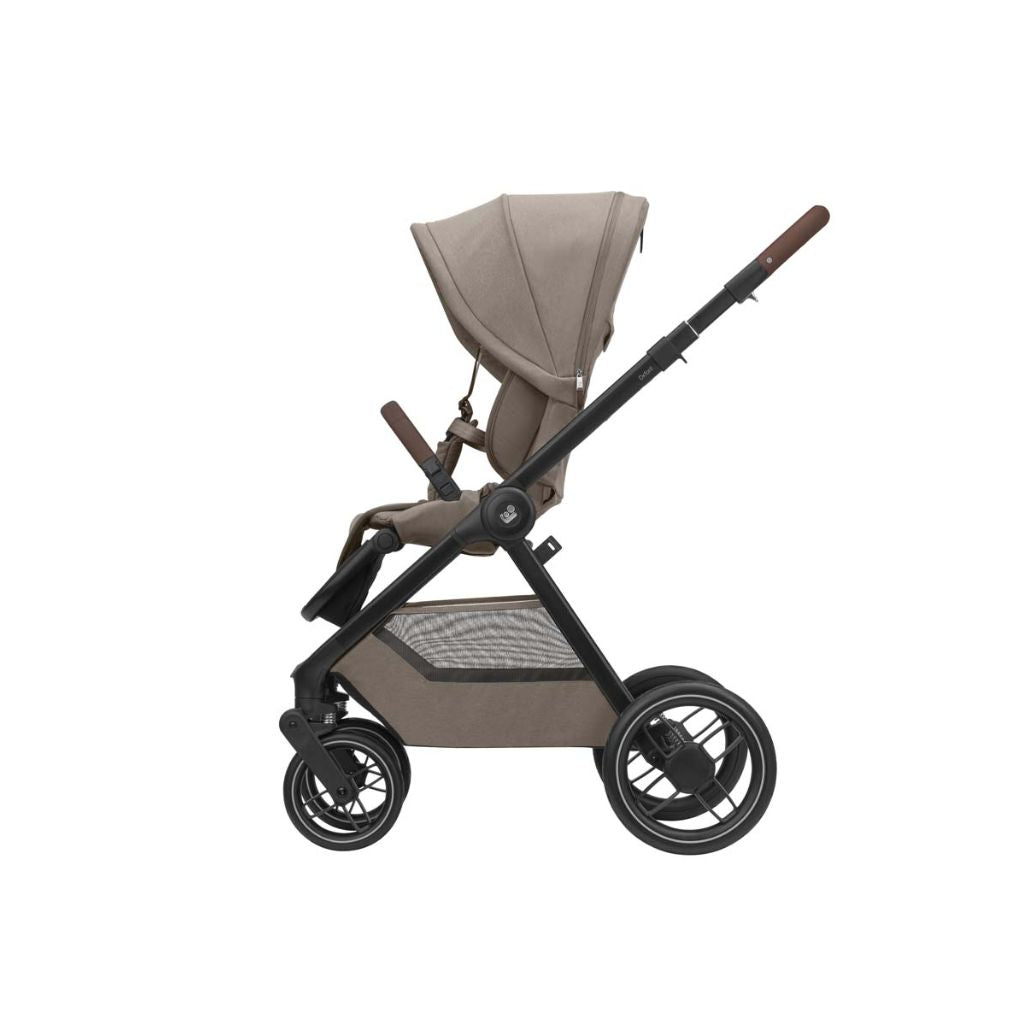 Maxi-Cosi Kinderwagen 5-in-1 Oxford Twillic Truffles + Sense draagmand + adapter + autostoel Pebble 360 pro 2 + basis Familyfix 360 Pro