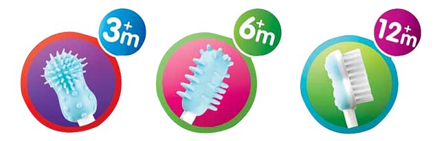 Nûby Brosse à dents - 3 pièces
