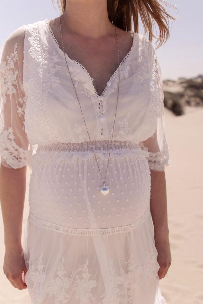 Collier Fine rose/argenté