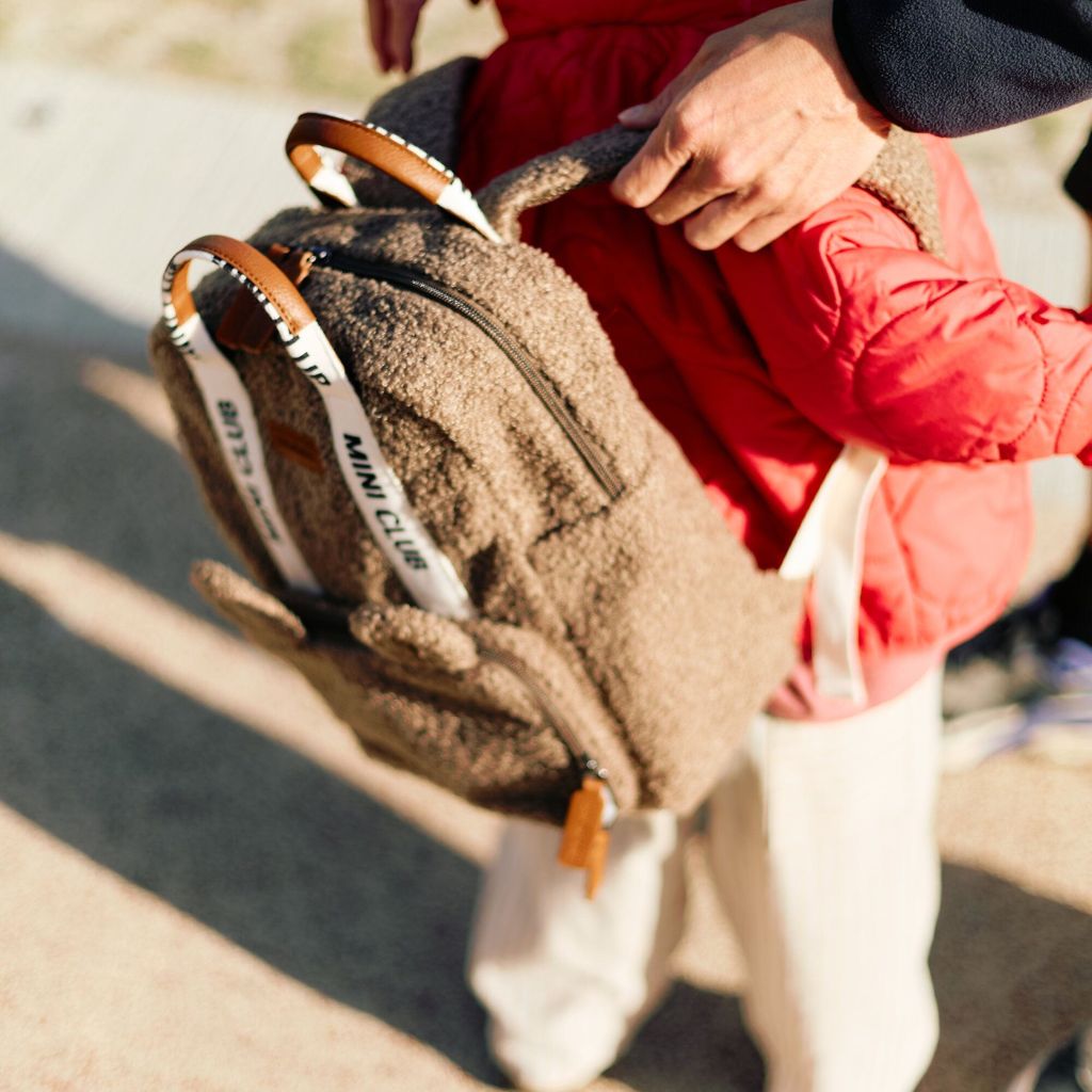 Childhome Sac à dos Mini Club Teddy Brun