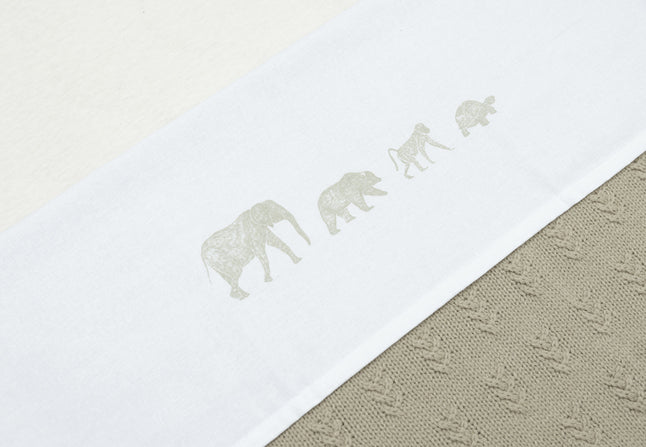 Drap de lit Jollein Animaux Vert Olive
