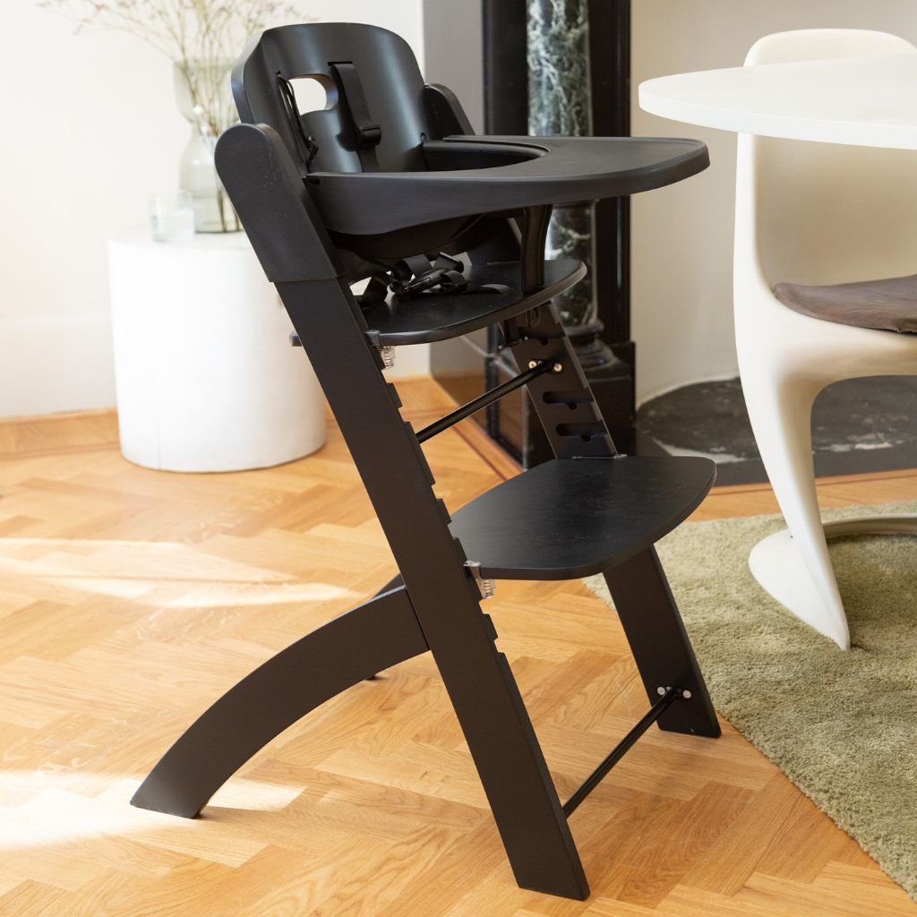 Childhome Chaise haute Evosit + tablette Black