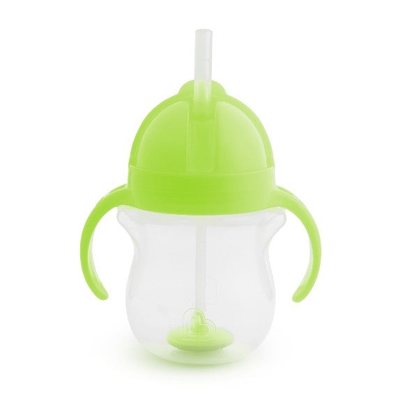 Munchkin Drinkfles met rietje Click Lock Tip & Sip Flip Straw 207 ml groen