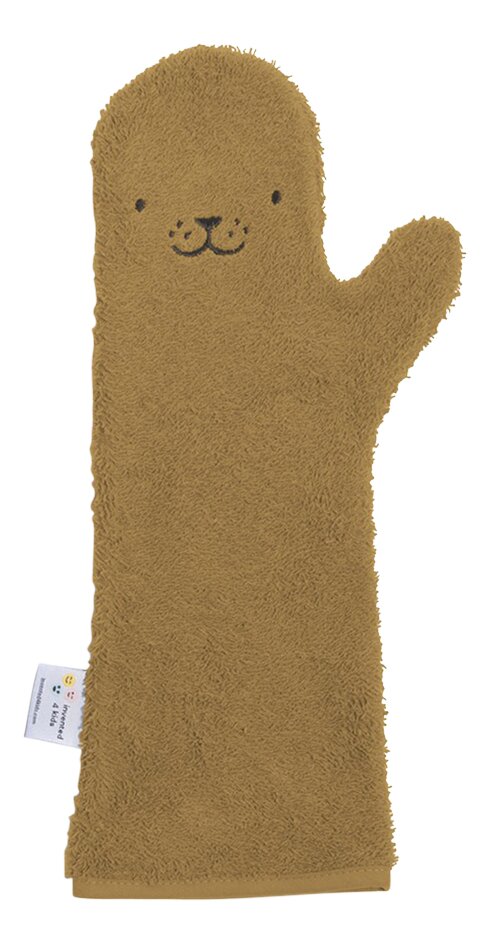 Nifty Washandje Shower Glove Zeehond Caramel