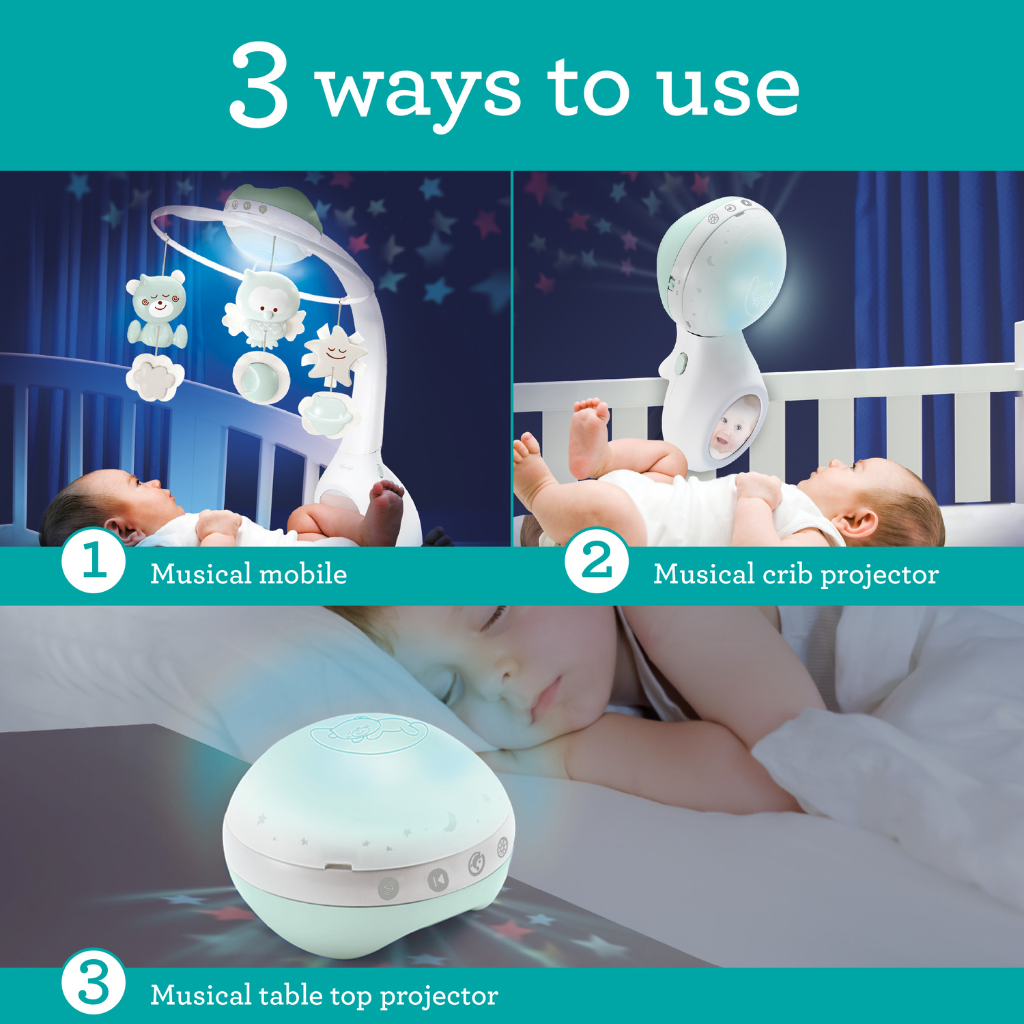 Infantino Mobile musical projecteur 3-en-1 WOM Sage