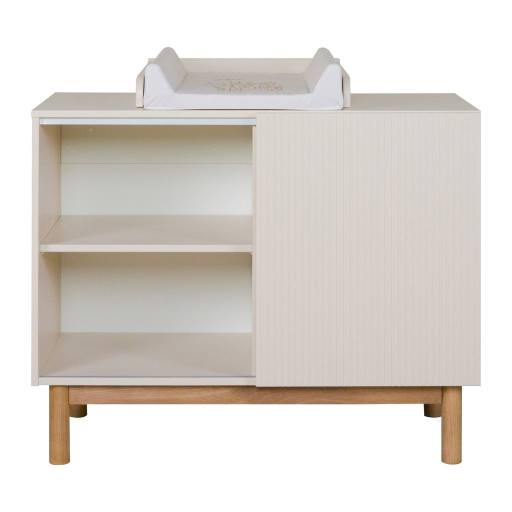 Quax Chambre de bébé 2 pièces (lit évolutif L 120 x Lg 60 cm + commode avec rallonge) Mood Clay