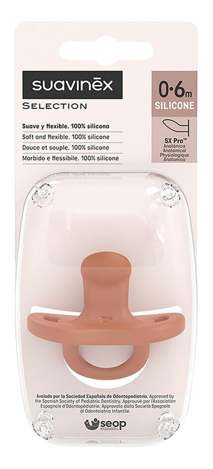 Suavinex Sucette 0 - 6 mois Smoothie brun-rouge