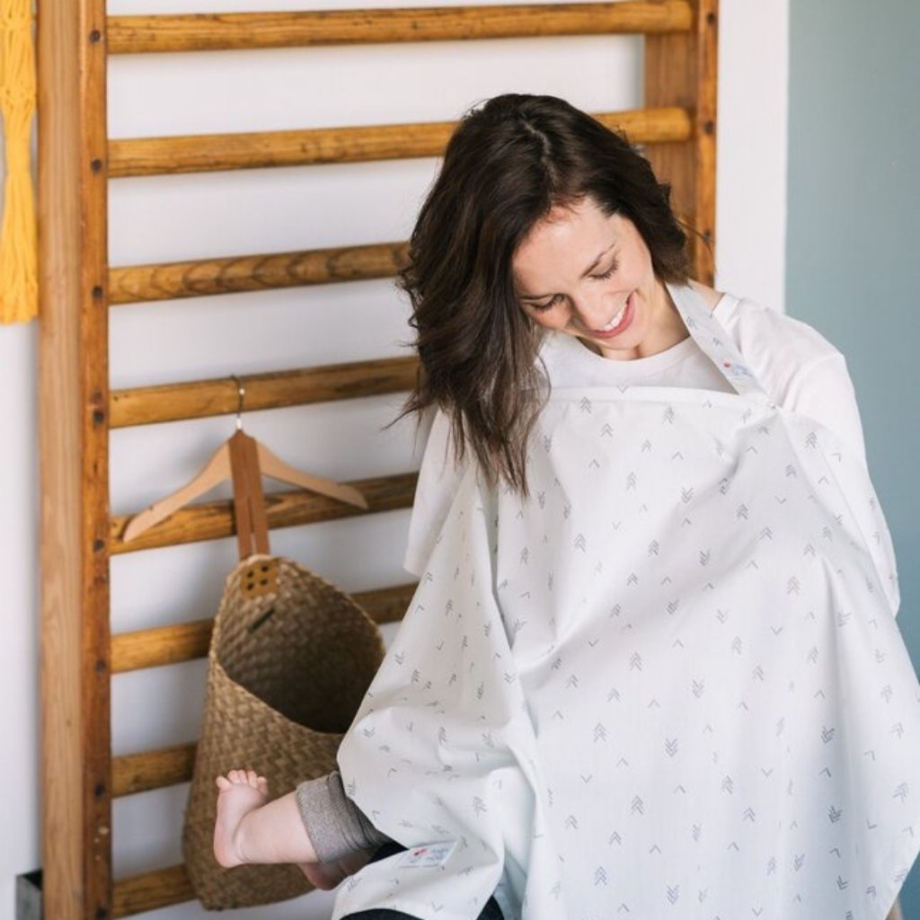 Baby on the Move Châle/écharpe d'allaitement Mountains Views gris