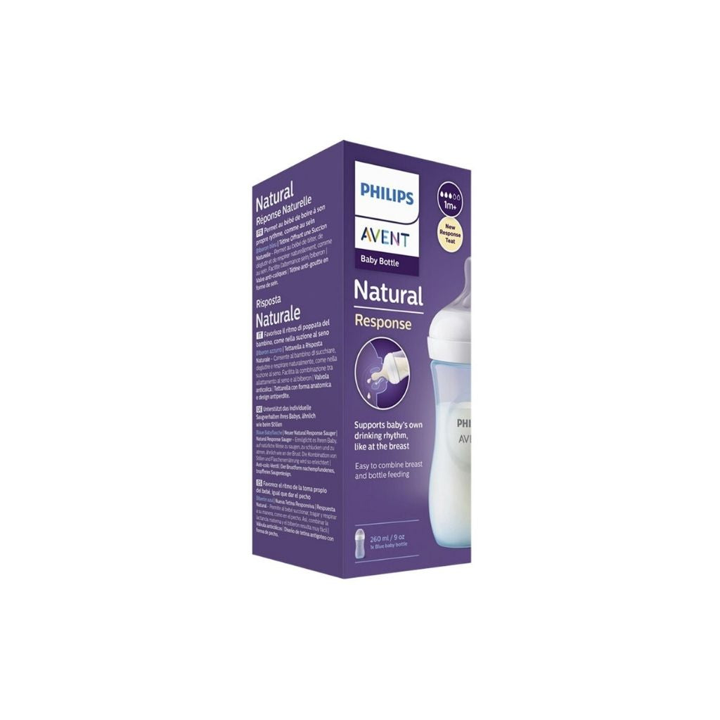 Philips AVENT Zuigfles Natural Response blauw 260 ml