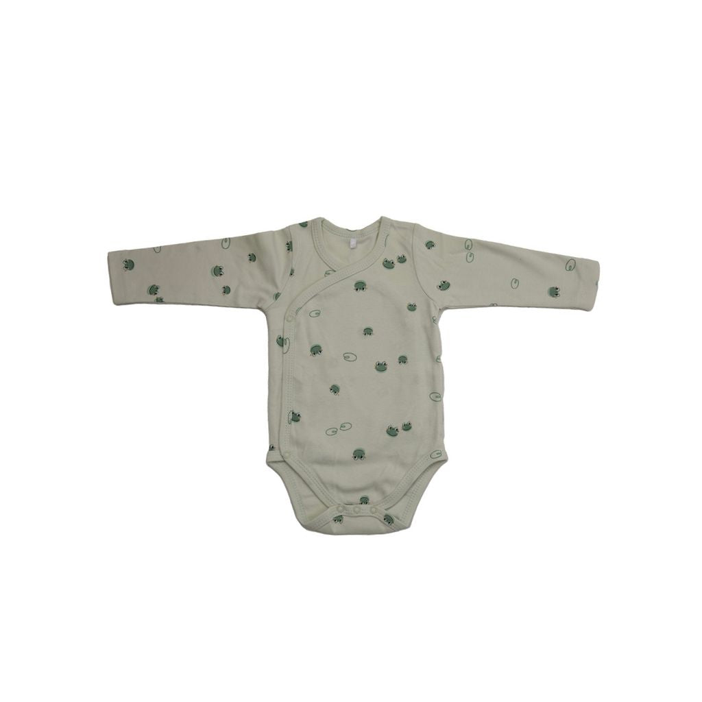 Dreambee Body cache-coeur à manches longues newborn Oscar vert - 2 pièces