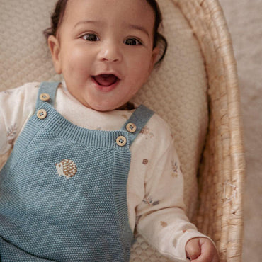 Little Dutch Gebreide jumpsuit Forest Friends Blue