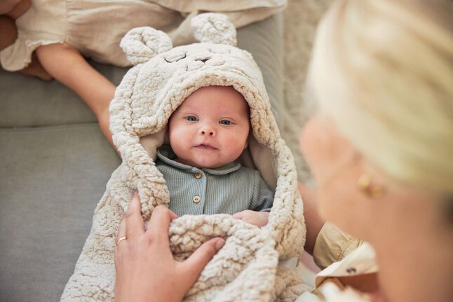 Jollein Couverture enveloppante Bunny Nougat