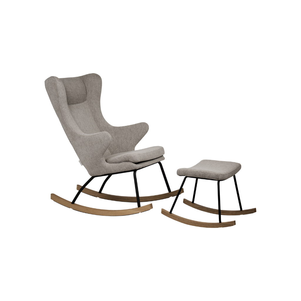 Quax Repose-pieds Rocking Hocker De Luxe Sand Grey