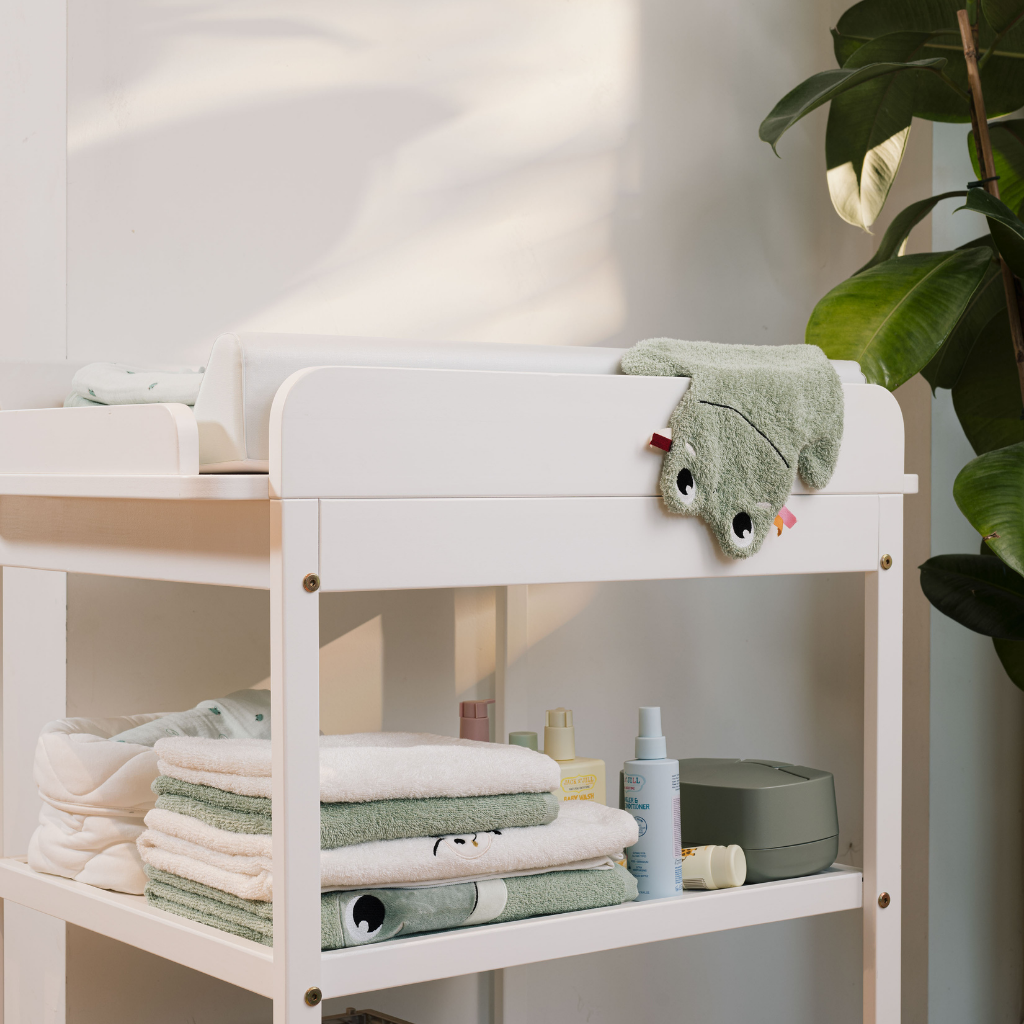 Dreambee Gant de toilette Oscar vert - 2 pièces
