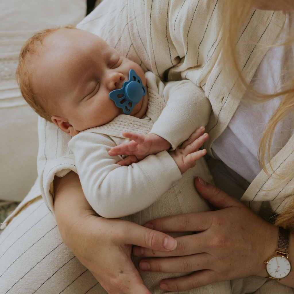 FRIGG Fopspeen + 0 maanden Butterfly silicone Ocean view/Sage - 2 stuks