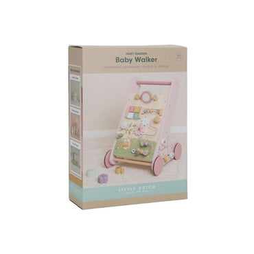 Little Dutch Porteur-pousseur en bois Fairy Garden rose