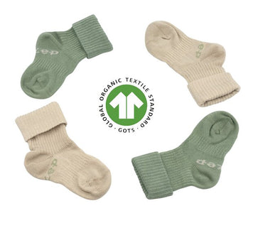 KipKep Blijf-Sokken Calm Green - 2 stuks