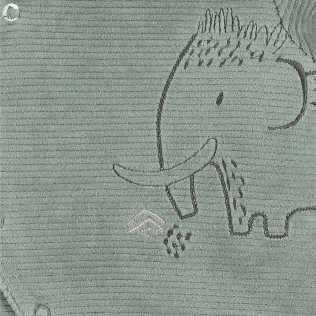 Noukie's Pyjama velours Funny Mammouth vert