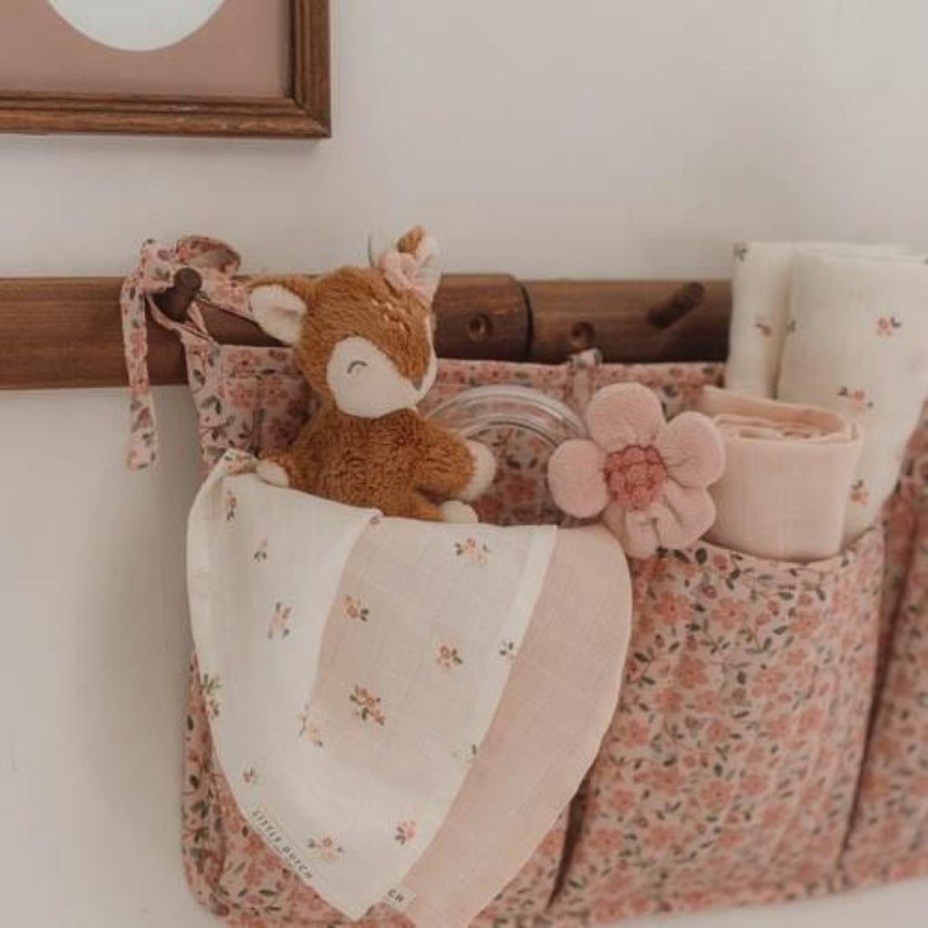 Little Dutch Monddoekje hydrofiel Fairy Garden roze/beige - 3 stuks