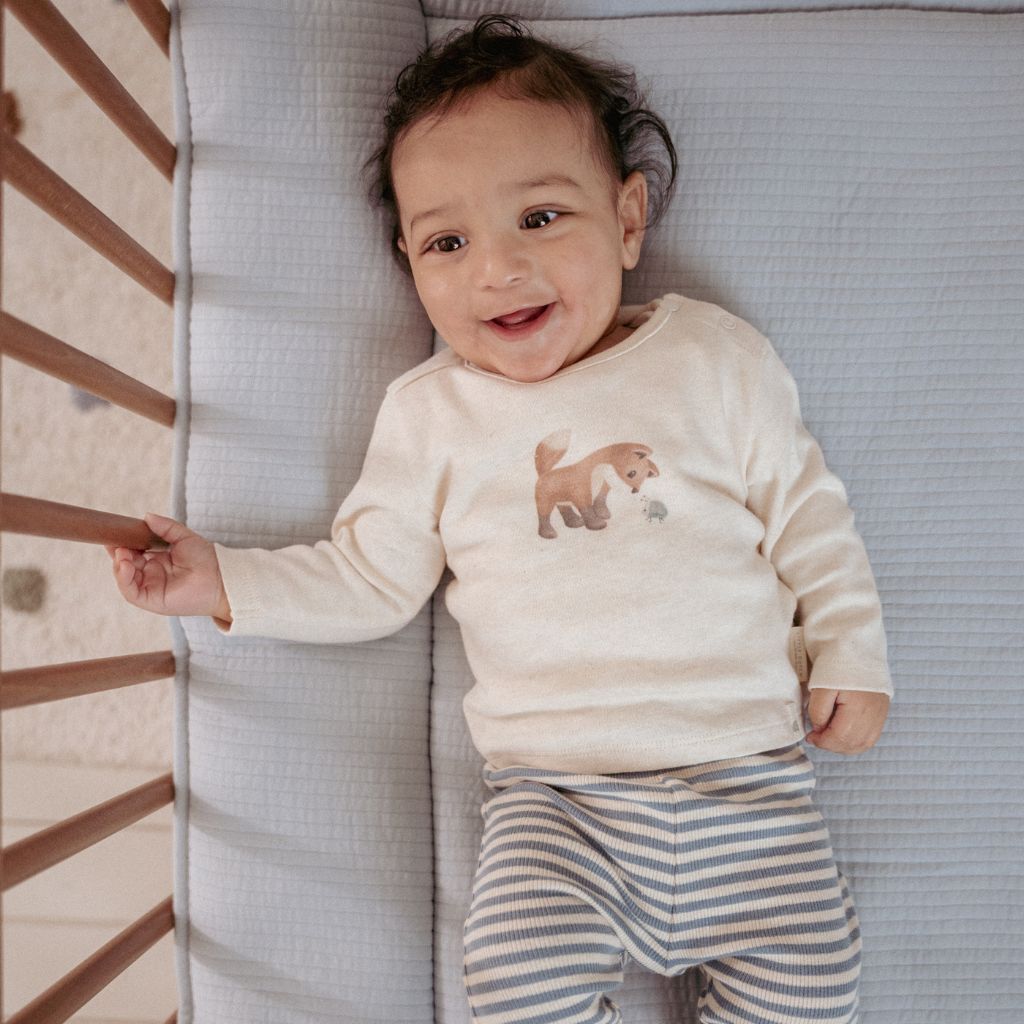 Little Dutch T-shirt met lange mouwen Forest Friends Nature Sand Melange